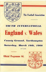 ENGLAND YOUTH V WALES YOUTH 1966 FOOTBALL PROGRAMME