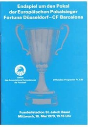 BARCELONA V FORTUNA DUSSELDORF 1979 (ECWC FINAL) FOOTBALL PROGRAMME
