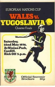 WALES V YUGOSLAVIA 1976 (EUROPEAN CHAMPIONSHIPS) FOOTBALL PROGRAMME