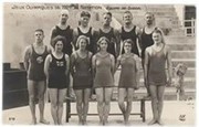 PARIS OLYMPICS 1924 - SWEDISH SWIMMING TEAM POSTCARD