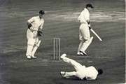 ENGLAND V AUSTRALIA 1948 (CRAPP CATCHING TALLON, OVAL) CRICKET PHOTOGRAPH