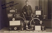 NORMAN GREENWOOD OF NELSON WHEELERS WITH PRIZES WON IN 1932