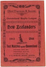 AUSTRALIA V NEW ZEALAND 1912 RUGBY LEAGUE PROGRAMME