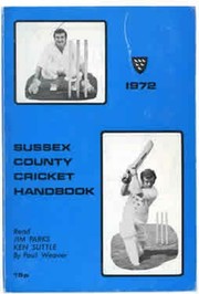 OFFICIAL SUSSEX CRICKET HANDBOOK 1972