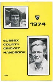 OFFICIAL SUSSEX CRICKET HANDBOOK 1974