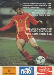BELGIUM V SCOTLAND 1984 FOOTBALL PROGRAMME