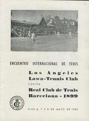 BARCELONA TENNIS CLUB V LOS ANGELES TENNIS CLUB 1949 PROGRAMME