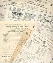 WEST INDIES 1963 CRICKET SCORECARDS (7 IN TOTAL)