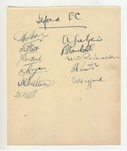 ILFORD FOOTBALL CLUB 1947 SIGNED ALBUM PAGE