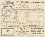 ESSEX V NORTHAMPTONSHIRE 1947 (TIED MATCH) CRICKET SCORECARD - SIGNED BY ESSEX TEAM