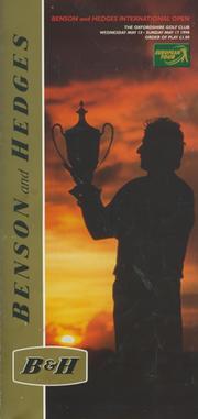 BENSON AND HEDGES INTERNATIONAL OPEN GOLF TOURNAMENT 1998 - ORDER OF PLAY