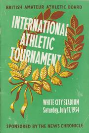 INTERNATIONAL ATHLETIC TOURNAMENT 1954 (WHITE CITY) PROGRAMME