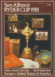 RYDER CUP 1981 (WALTON HEATH) OFFICIAL PROGRAMME