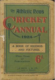 ATHLETIC NEWS CRICKET ANNUAL 1924