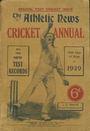 ATHLETIC NEWS CRICKET ANNUAL 1929