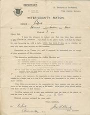 ESSEX COUNTY FOOTBALL SELECTION LETTER 1925 - R. SCOTT OF COLCHESTER TOWN