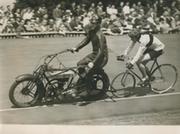 MOTOR-PACED CYCLING RACE AT HERNE HILL 1946 PHOTOGRAPH