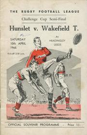 HUNSLET V WAKEFIELD TRINITY 1965 (CHALLENGE CUP SEMI-FINAL) RUGBY LEAGUE PROGRAMME