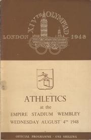 LONDON OLYMPICS 1948 - 4TH AUGUST ATHLETICS PROGRAMME