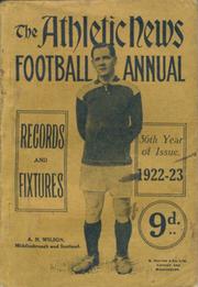 ATHLETIC NEWS FOOTBALL ANNUAL 1922-23