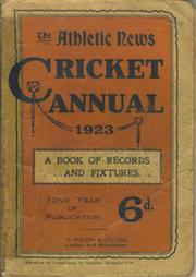 ATHLETIC NEWS CRICKET ANNUAL 1923
