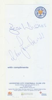 ALAN BIRCHENALL (LEICESTER CITY) SIGNED COMPLIMENT SLIP