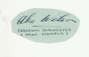 ALEX WILSON (ARSENAL) FOOTBALL AUTOGRAPH