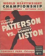 FLOYD PATTERSON V SONNY LISTON 1962 BOXING PROGRAMME