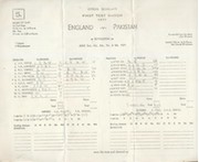 ENGLAND V PAKISTAN 1971 (EDGBASTON) CRICKET SCORECARD - ZAHEER 274