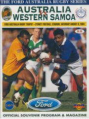 AUSTRALIA V WESTERN SAMOA 1994 RUGBY PROGRAMME