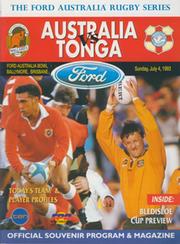 AUSTRALIA V TONGA 1993 RUGBY PROGRAMME