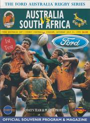AUSTRALIA V SOUTH AFRICA (1ST TEST) 1993 RUGBY PROGRAMME