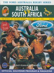 AUSTRALIA V SOUTH AFRICA (2ND TEST) 1993 RUGBY PROGRAMME