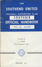 SOUTHEND UNITED FOOTBALL CLUB HANDBOOK 1957-58
