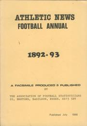 ATHLETIC NEWS FOOTBALL ANNUAL 1892-93 (FACSIMILE EDITION)