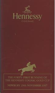 HENNESSY GOLD CUP (NEWBURY) 1997 RACE PROGRAMME