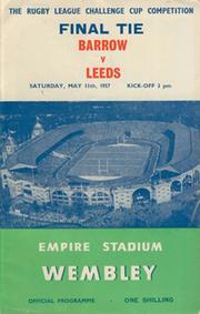 BARROW V LEEDS 1957 (CHALLENGE CUP FINAL) RUGBY LEAGUE PROGRAMME