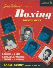DON COCKELL V KITIONE LAVE 1956 BOXING PROGRAMME
