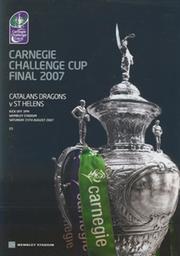 CATALANS DRAGONS V ST. HELENS 2007 (CHALLENGE CUP FINAL) RUGBY LEAGUE PROGRAMME