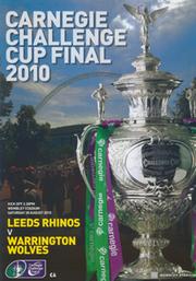 LEEDS RHINOS V WARRINGTON WOLVES 2010 (CHALLENGE CUP FINAL) RUGBY LEAGUE PROGRAMME