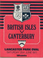 CANTERBURY V BRITISH ISLES 1977 RUGBY PROGRAMME (SIGNED BY 12 BRITISH LIONS)