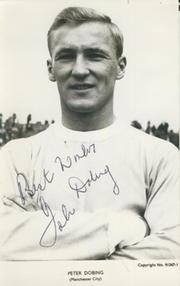 PETER DOBING (BLACKBURN, MAN CITY & STOKE CITY) SIGNED POSTCARD