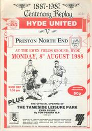 HYDE UNITED V PRESTON NORTH END 1988 FOOTBALL PROGRAMME