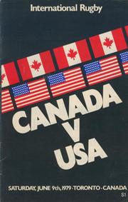 CANADA V USA 1979 RUGBY PROGRAMME