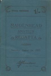 MAIDENHEAD AMATEUR REGATTA 1925 OFFICIAL PROGRAMME