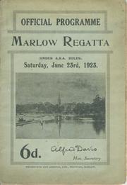 MARLOW REGATTA 1923 OFFICIAL PROGRAMME