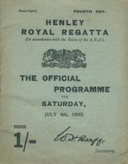 HENLEY ROYAL REGATTA 1925 OFFICIAL PROGRAMME