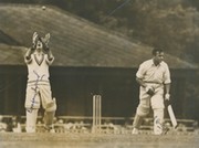 ESSEX V KENT 1949 (EVANS CATCHES AVERY) SIGNED CRICKET PHOTOGRAPH