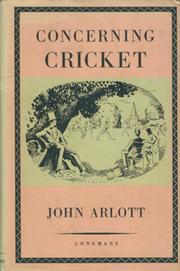 CONCERNING CRICKET: STUDIES OF THE PLAY AND THE PLAYERS