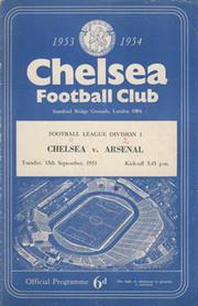 CHELSEA V ARSENAL 1953-54 FOOTBALL PROGRAMME